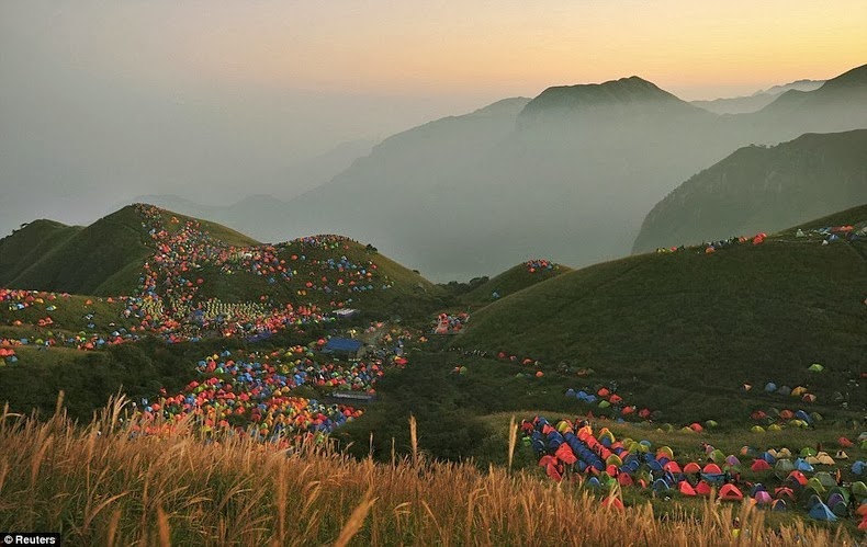kleurrijk kamperen festival china