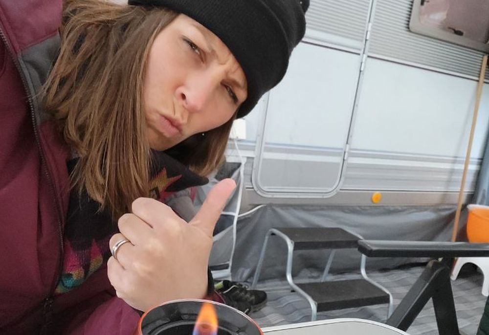 Winterkamperen Muts Warm Caravan Kamperen Winter