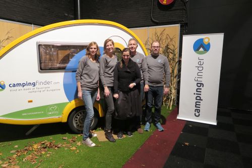 Met het Campingfinder team. Blije mensen, ik hou er van.