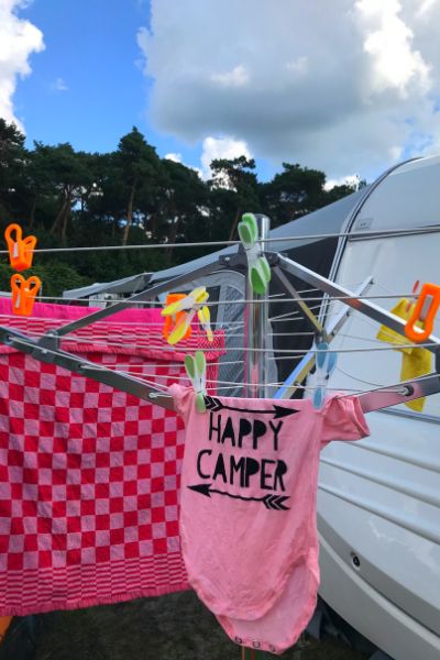 camping met baby rompertje happy camper