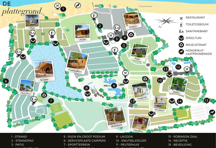 plattegrond serignan plage