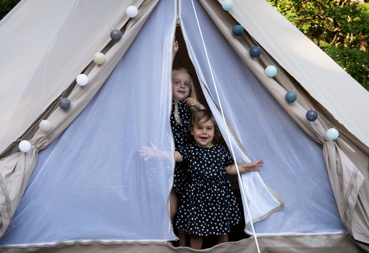Ingerichte Belltent leuk met kinderen 