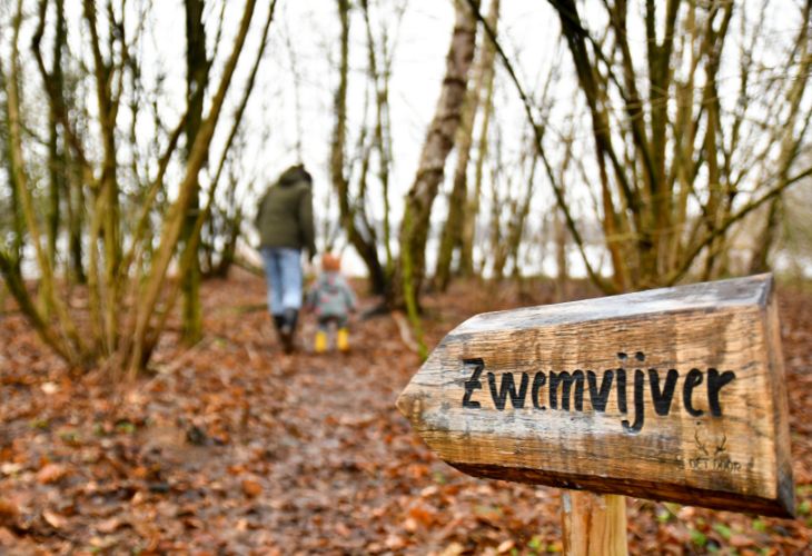 Zwemvijver Oetdoor Houten Bord