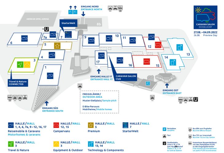 Caravansalon plattegrond 