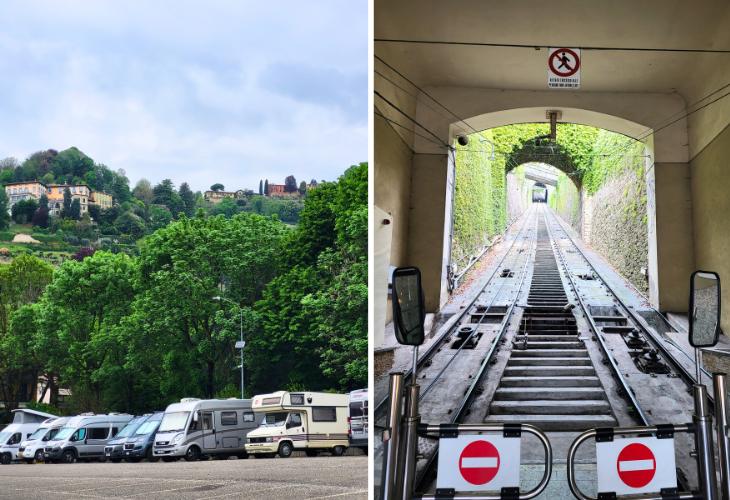 Bergamo Camperplaats Bergamo Alta Funicular