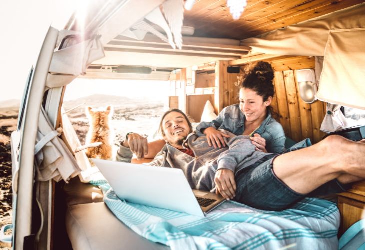 Jongeren caravan camper