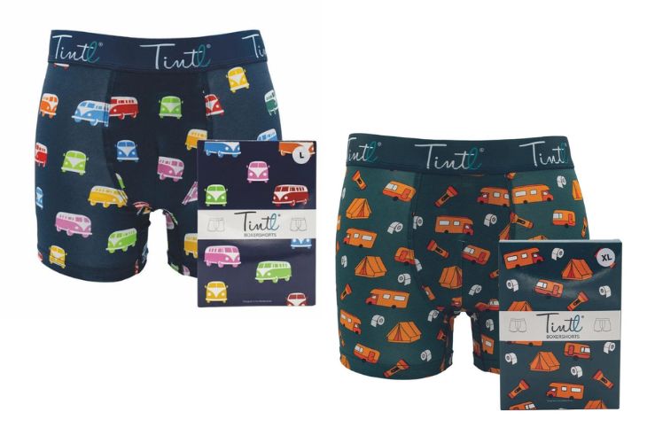 Kerst kamperen man kado boxershort