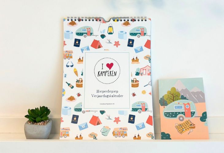 kerst kamperen vrouw kado verjaardagskalender